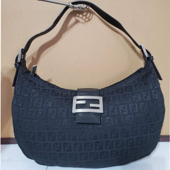 FENDI Zucchino Hobo Shoulder Bag - Picture 4 of 12